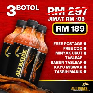 3 BOTOL ALI BAJAK BORNEO